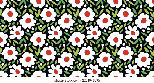 Floral and flower background. Seamless pattern.Vector.