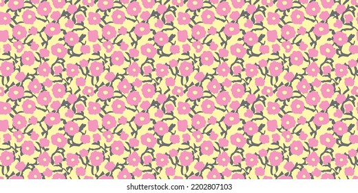 Floral and flower background. Seamless pattern.Vector.