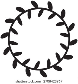 Floral flower circle frame background 