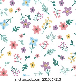 floral flower design repeat pattern vector small flower design