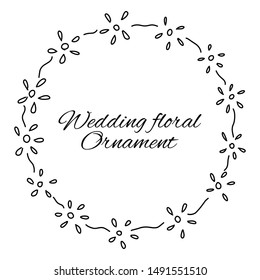 floral flower doodle sketch wedding frame ornament invitation card template collection vector illustration