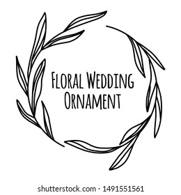 floral flower doodle sketch wedding frame ornament invitation card template collection vector illustration