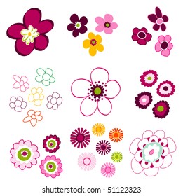floral, flower elements