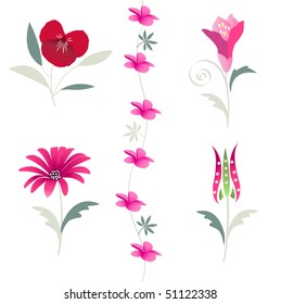 floral, flower elements