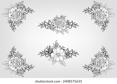 Floral Flower Foliage Arrangement Wreath