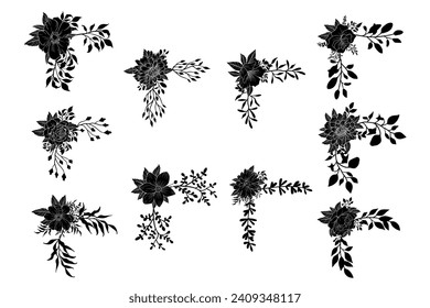 Floral Flower Foliage Arrangement Wreath