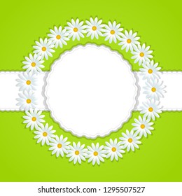 Floral flower frame. Vector