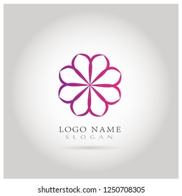 Floral, Flower & Leaf Logo. Symbol & Icon Vector Template.