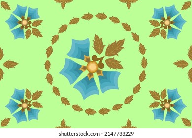 Flor y hoja de flores sin soldadura Diseño para tela, cortina, fondo, alfombra, papel de pared, ropa, envoltura, 
,hilado,tejido,bordado,tela, textiles,decoración de fondo,vector de ilustración