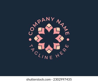 Floral Flower Logo Concept icon sign symbol Element Design. Health Care, Beauty salon, Boutique, Spa Logotype. Vector illustration template