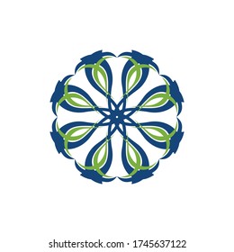 floral flower logo symbol design template