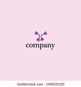 Floral flower logo vector concept with simple, elegant, unique and minimalist styles