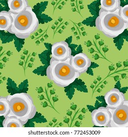 floral flower natural leaves decoration pattern