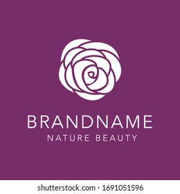 floral flower nature leaf elegant luxury logo icon vector template