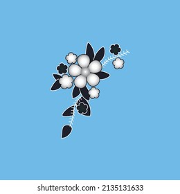 Floral Flower Outline Hand Drawn damask pattern illustration ornament Free Vector. This is a flower vector.