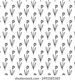 Floral flower pattern abstract background, black and white for your backdrop, fabric, wrapping and wallpaper