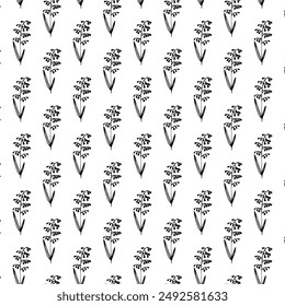 Fondo abstracto del patrón floral de la flor, negro y blanco para su telón de fondo, tela, envoltura y Fondo de pantalla