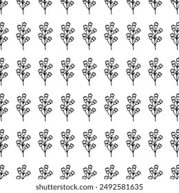 Floral flower pattern abstract background, black and white for your backdrop, fabric, wrapping and wallpaper