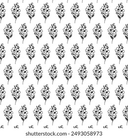 Floral flower pattern abstract background, black and white for your backdrop, fabric, wrapping and wallpaper