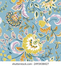 Floral flower pattern design art for textile blossom fabric illustration
