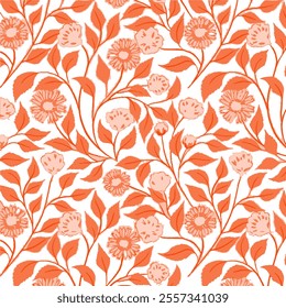 Floral Flower PAttern Fabric design Art Textile Illustration