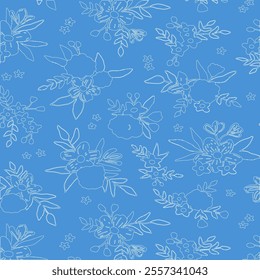 Floral Flower PAttern Fabric design Art Textile Illustration