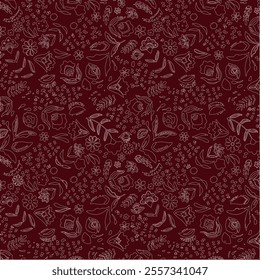 Floral Flower PAttern Fabric design Art Textile Illustration