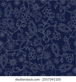 Floral Flower PAttern Fabric design Art Textile Illustration