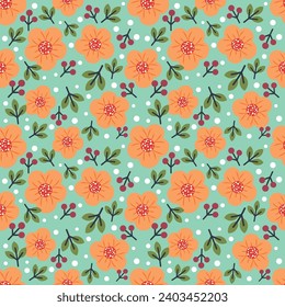 Floral flower pattern and seamless