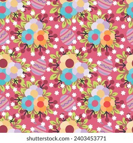 Floral flower pattern and seamless
