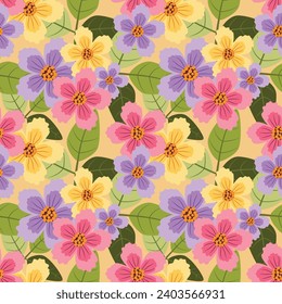 Floral flower pattern and seamless