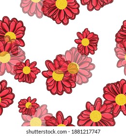 floral flower pattern, vector illustration
