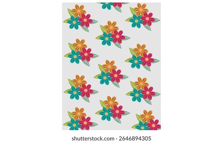 Floral flor tecido sem costura padrão imagem de fundo