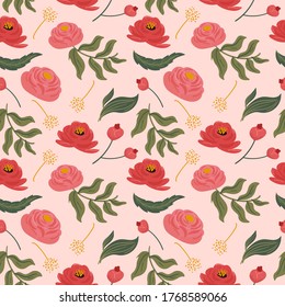 floral flower seamless pattern background