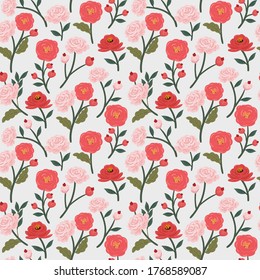 floral flower seamless pattern background