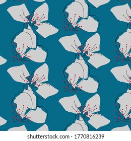 Floral, flower seamless pattern with beautiful flowers. Pattern for fashion prints.