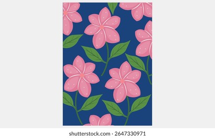 Floral flower seamless pattern design image for use.