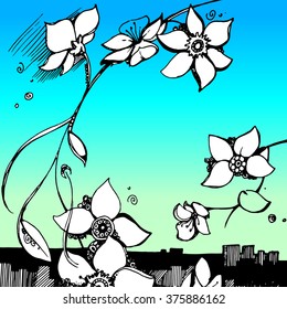 floral flower spring summer background botanical garden art nature