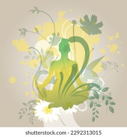 Blumenblume, Vektorgrafik-Hintergrund