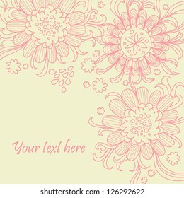 Floral flower vintage vector pattern