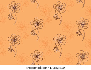 Floral, flowers  abstract background, vector editable illustration