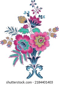 Floral Flowers Motif Design for Textile