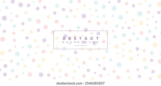 Blumen Muster pastellfarbenen Hintergrund Design. Vektorgrafik