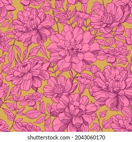 Floral, flores, sin foco. ilustración vectorial. Tejidos, tejidos, diseño floral de superficie