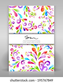 Floral flyer. Colorful background for card, poster, folder and others.