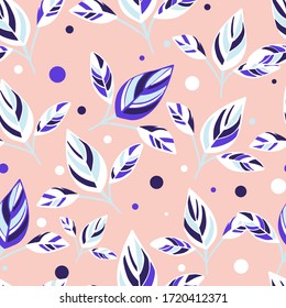 Floral Folk art  square pattern in modern style, Scandi vector i