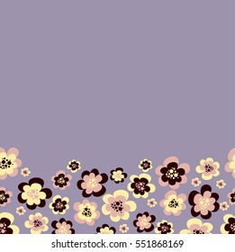 Floral folk decoration vector 