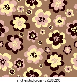 Floral folk pattern vector 