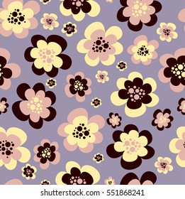 Floral folk pattern vector 
