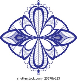 Floral folk pattern - vector illustration.